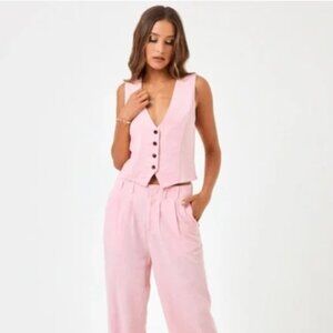 NWT L Space Pink Women's Vest (part of matching set with Pants)